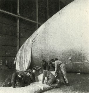 'Repairing Barrage Balloons', c1943. Creator: Cecil Beaton.