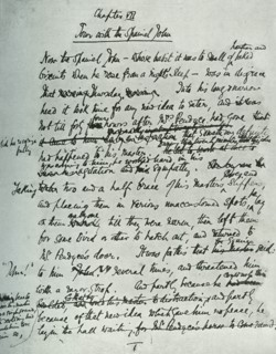 'Facsimile page of MS for "The Country House", by John Galsworthy', 1907, (1928).  Creator: Unknown.