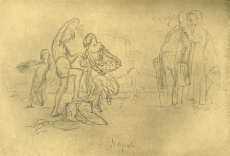 'Fremde in Italien', mid-late 19th century, (c1924).  Creator: Carl Spitzweg.