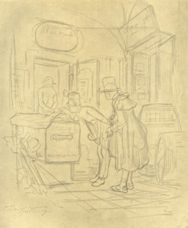 'Zollvisitation I', mid-late 19th century, (c1924).  Creator: Carl Spitzweg.