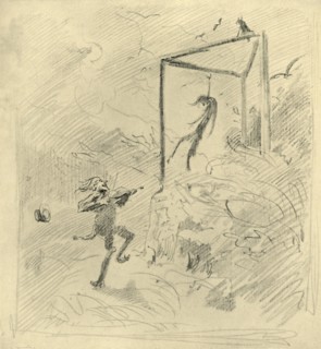 'Galgenmusik', mid-late 19th century, (c1924).  Creator: Carl Spitzweg.