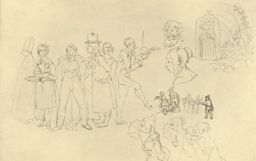 'Verschiedene Typen', mid-late 19th century, (c1924). Creator: Carl Spitzweg.
