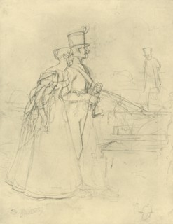 'Die Begegnung', mid-late 19th century, (c1924).  Creator: Carl Spitzweg.
