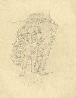 'Bei Sturm und Regen', mid-late 19th century, (c1924). Creator: Carl Spitzweg.