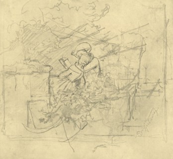 'Lektüre', mid-late 19th century, (c1924).  Creator: Carl Spitzweg.