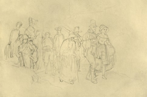 'Eingebrachte Zigeuner', mid-late 19th century, (c1924).  Creator: Carl Spitzweg.