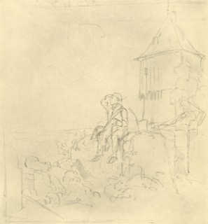'Berdächtiger Rauch', mid-late 19th century, (c1924). Creator: Carl Spitzweg.