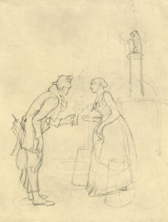 'Der Schüchterne Freier', mid-late 19th century, (c1924).  Creator: Carl Spitzweg.