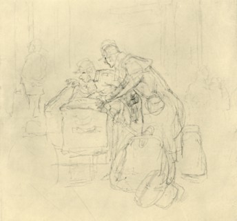 'Zollvisitation II', mid-late 19th century, (c1924). Creator: Carl Spitzweg.