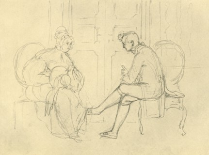 'Ernste Frage', mid-late 19th century, (c1924).  Creator: Carl Spitzweg.