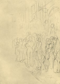 'In Erwartung der Prozession', mid-late 19th century, (c1924). Creator: Carl Spitzweg.