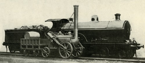 'The Rocket Contrasted with the Lost Type of 4-4-0', c1930. Creator: Unknown.