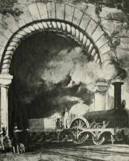 'An Early Broad Gauge Train - Great Western Railway', c1930. Creator: Unknown.