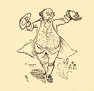 John Gilpin's friend lends him a wig and a hat, 1878, (c1918).  Creator: Randolph Caldecott.
