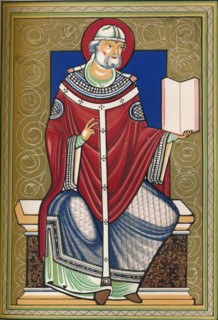 Saint with book, late 12th century, (1849). Creator: Walter.