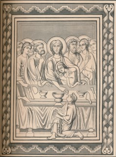 Christ and saints, 12th century, (1849). Creator: Bisson & Cottard.