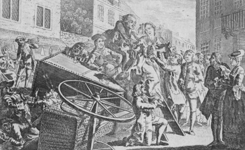 'The Coach Overturned', 18th century.  Creator: Unknown.