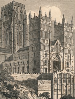 'North-West View of Durham Cathedral', c1843. Creator: J Jackson.