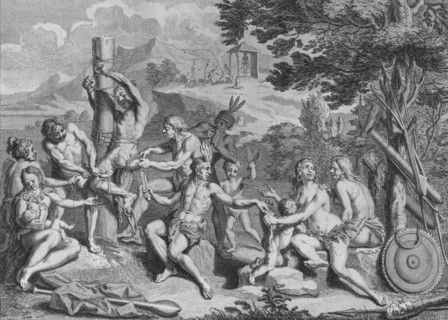 'Captif Sacrifié par les Antis', 1723. Creator: Bernard Picart.