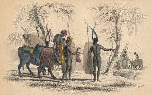 'Caffrarian Family Travelling', c1830s.  Creator: William Home Lizars.