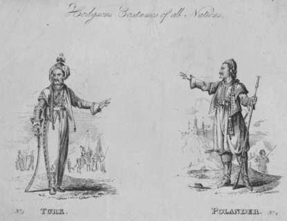 'Hodgsons Costumes of all Nations: No.3 - Turk, No.4 - Polander', c1822. Creator: Unknown.