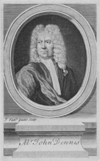 'Mr. John Dennis', c1734. Creator: John Vandergucht.