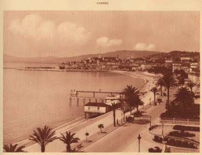 'The Croisette and Mont Chevalier, Cannes', 1930. Creator: Unknown.