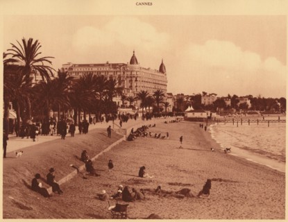 'Croisette Promenade - Beach and Casino, Cannes', 1930. Creator: Unknown.
