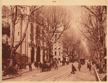 'Avenue de la Victoire and Notre-Dame Church, Nice', 1930. Creator: Unknown.