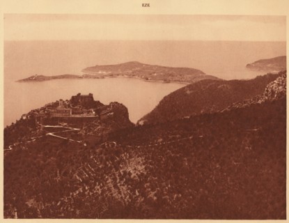 'Panorama and Cap Ferrat seen from the Grande Corniche, Eze', 1930. Creator: Unknown.