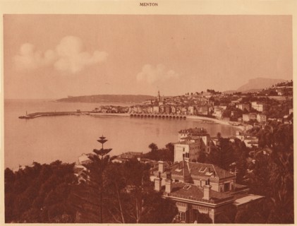 'View taken from of Garavan Boulevard, Menton', 1930. Creator: Unknown.