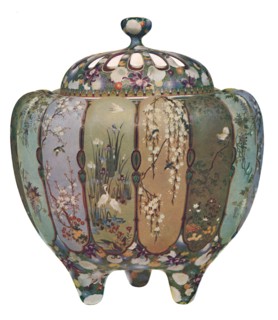Japanese incense burner - Cloisonné ware, 1914. Creator: Unknown.