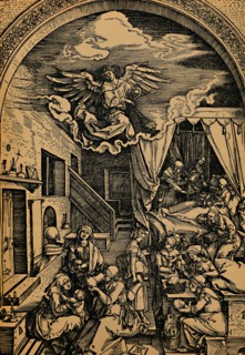'Die Geburt der Maria', (The birth of Mary), 1503 - 1504. Creator: Albrecht Durer.
