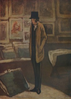 'The Print-Lover', 1857-1860, (1937). Creator: Honore Daumier.