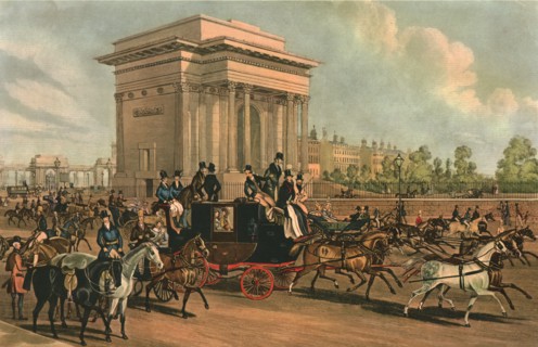 Hyde Park Corner, c1838.  Creator: J Harris.