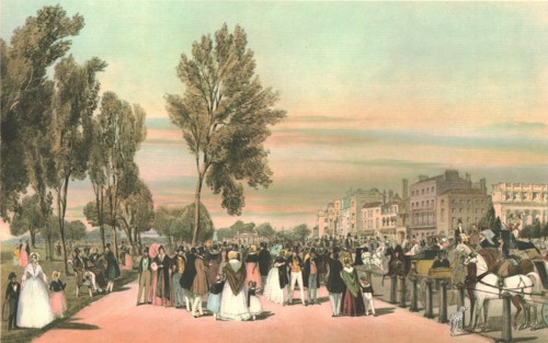 Hyde Park near Grosvenor Gate. Creator: Thomas Shotter Boys.
