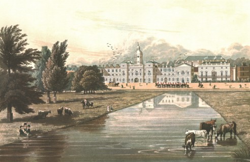 The Horse Guards & Melbourne House, c1821. Creators: Robert Havell, Robert Havell.