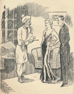 'The Memsahib (airing her newly-acquired Hindustani)...', 1936. Creator: Unknown.