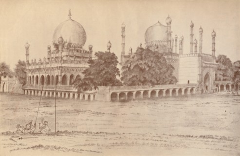 'The Mausoleum of Ibrahim Shah, King of Bijapur, at Bijapur', 1821, (1936). Creator: Unknown.