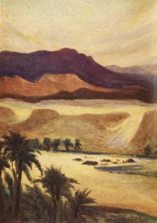 'A Palestine Camp at Elim - Heb. xiii. 11', c1924. Creators: James Clark, Henry A Harper.