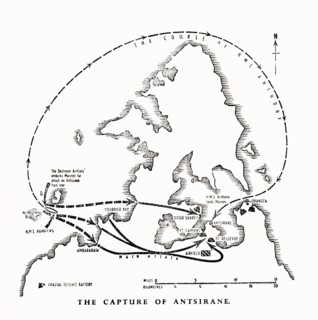The capture of Antsiranana, Madagascar, by the Royal Marines, World War II, 1942 (1944). Creator: Unknown.