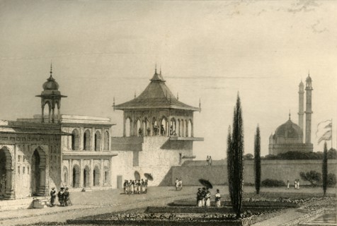 'View in the Garden of the Palace, Lucnon', 1835. Creator: William Daniell.