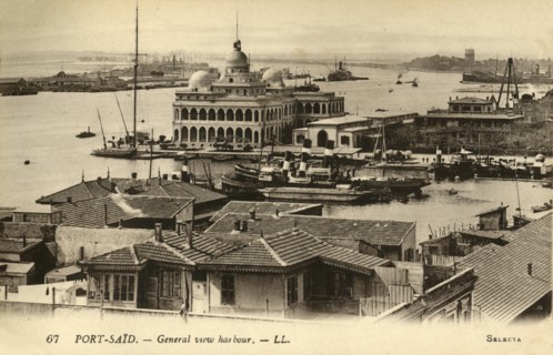 'Port-Said. - General view harbour. - LL.', c1918-c1939. Creator: Unknown.