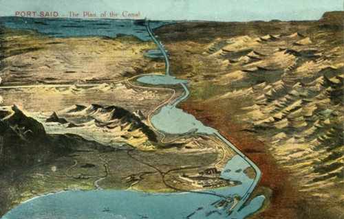 'Port-Said - The Plan of the Canal', c1918-c1939. Creator: Unknown.