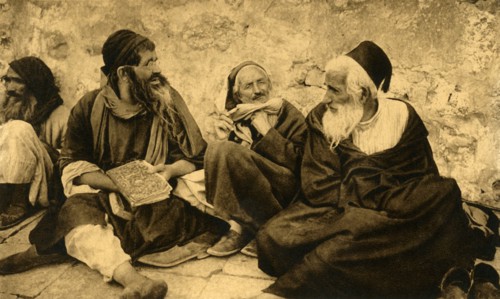 'Jerusalem - Jews at the Wailing Wall', c1918-c1939. Creator: Unknown.