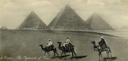'Cairo: The Pyramids of Gizeh', c1918-c1939. Creator: Unknown.