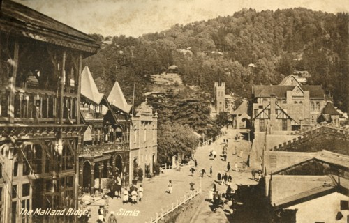 'The Mall and Ridge - Simla', c1918-c1939. Creator: Unknown.