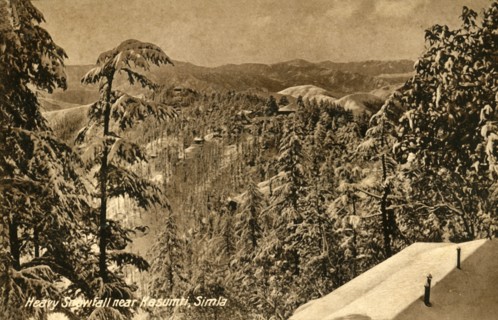 'Heavy Snowfall near Kasumti, Simla', c1918-c1939. Creator: Unknown.