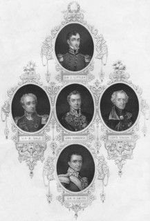 Medallion portraits of British military figures, (mid 19th century).  Creator: Unknown.