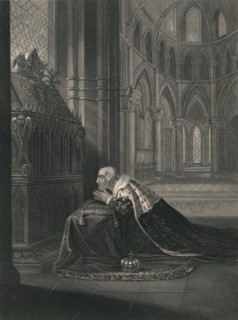 'Lewis VII., King of France, Before Becket's Tomb', (mid 19th century).  Creator: J Rogers.